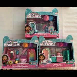 Gabby’s Dollhouse Bedroom-Bathroom-Kitchen